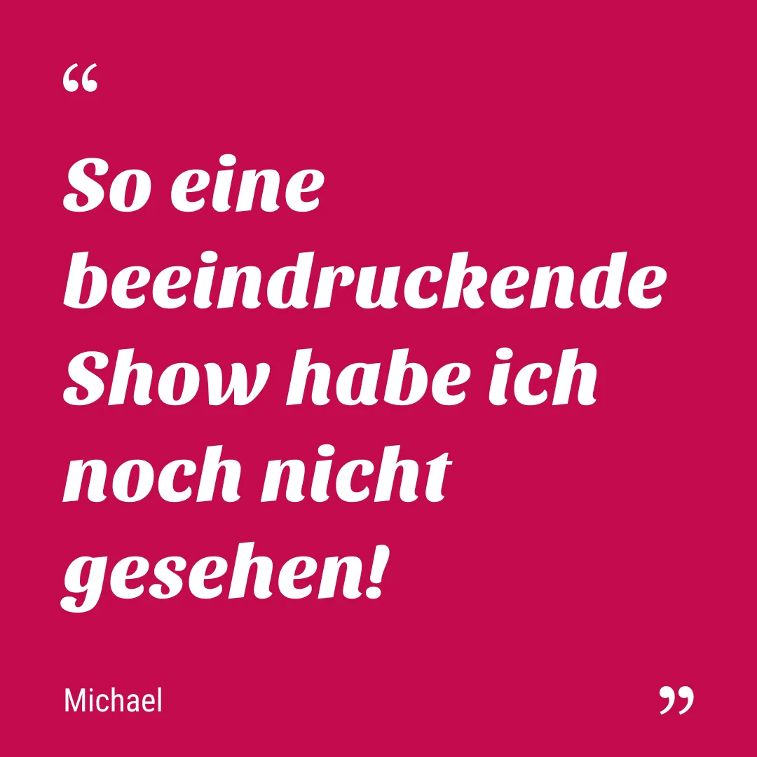 wow-variete-show-statement-1 „So eine beeindruckende Show habe ich noch nicht gesehen!" Micheal
